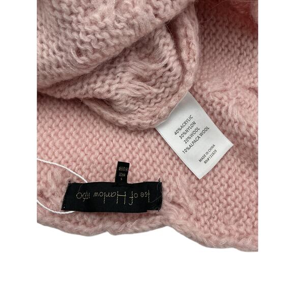 House Of Harlow 1960 X Revolve 'Elaina' Pink Acrylic Braided Sweater Size S - Picture 4 of 4